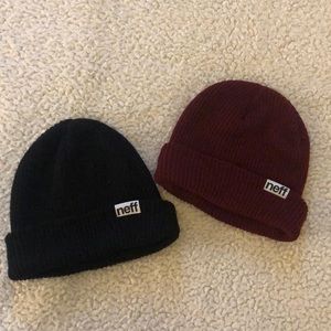 Neff Beanies Lot of Two EUC Unisex